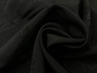 TISSU JACQUARD NOIR FLEUR TON SUR TON MSO
