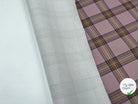 TISSU LAINAGE CARREAUX VIEUX ROSE DÉJÀ THERMOCOLLÉ - My Little Coupon - tissu - coudre