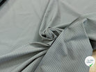 TISSU LÉGÈREMENT CRAQUANT FINES RAYURES VERT GRIS - My Little Coupon