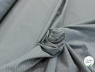 TISSU LÉGÈREMENT CRAQUANT FINES RAYURES VERT GRIS - My Little Coupon