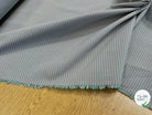 TISSU LÉGÈREMENT CRAQUANT FINES RAYURES VERT GRIS - My Little Coupon