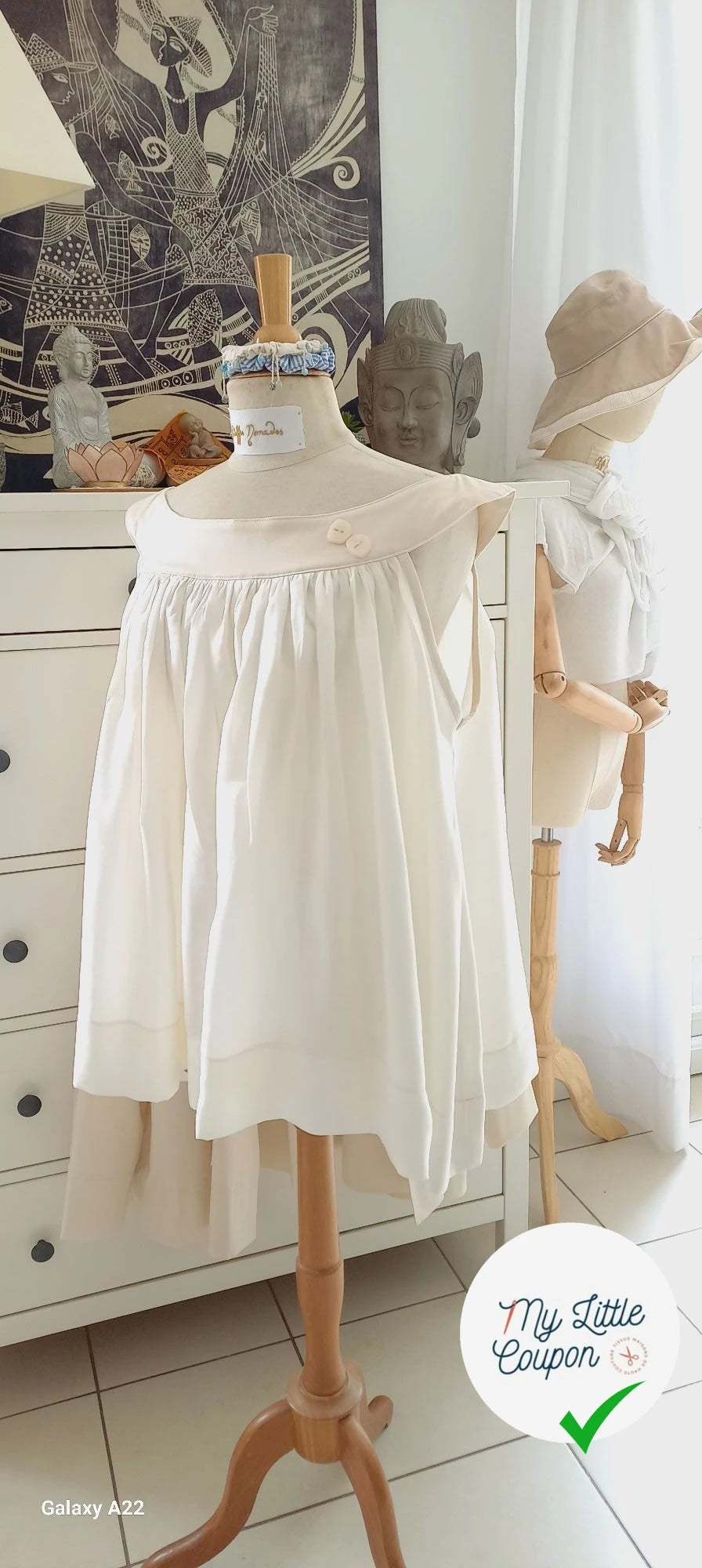 TISSU LYOCELL® BLANC CASSÉ - My Little Coupon