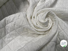 TISSU MATELASSÉ BLANC MOTIF LOSANGE ENVERS DOUX - My Little Coupon