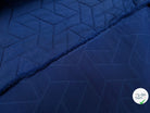 TISSU MATELASSÉ BLEU MOTIF RECTANGLE ENVERS DOUX - My Little Coupon