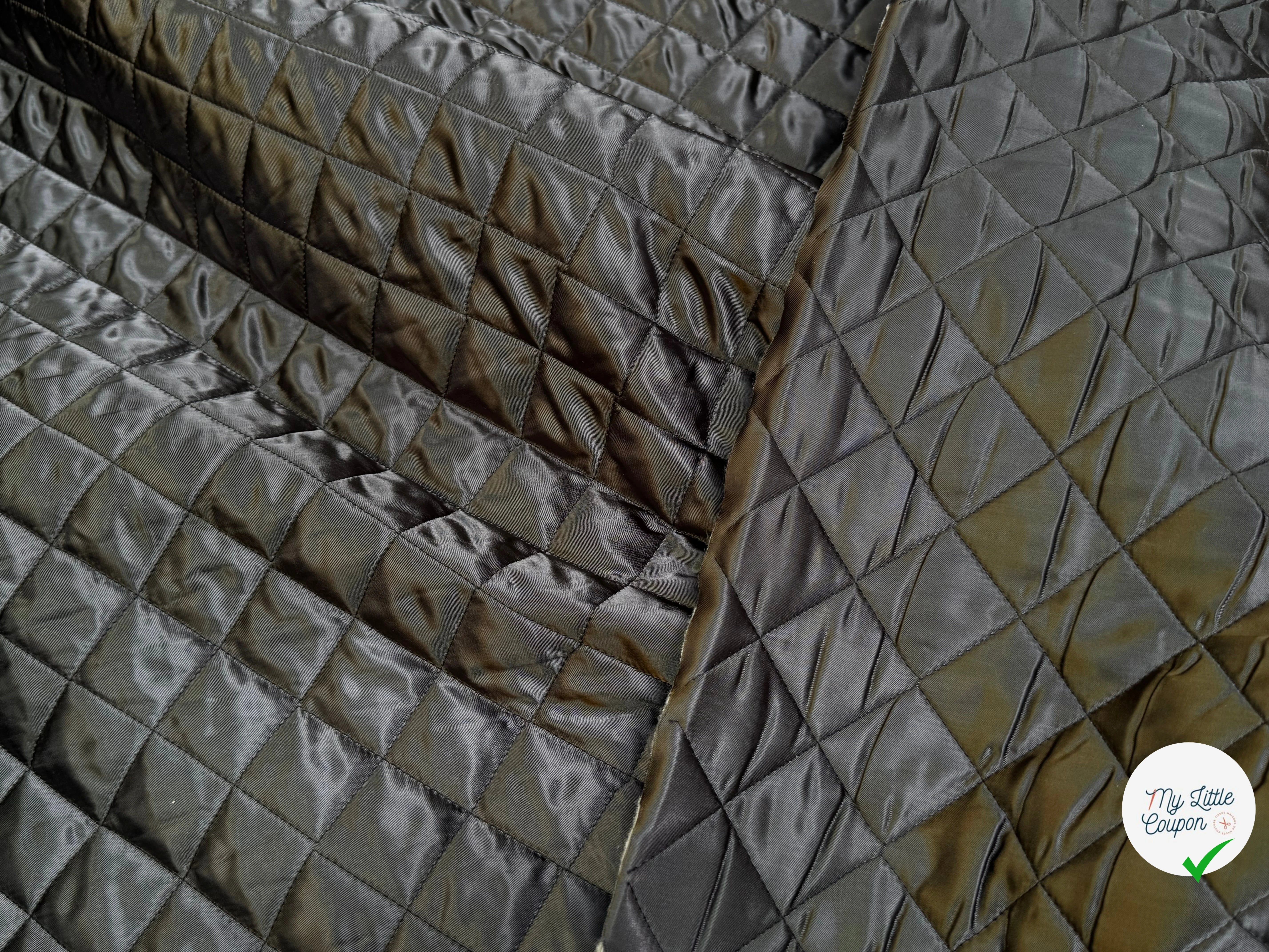 TISSU MATELASSÉ DOUBLE FACE DOUX NOIR - My Little Coupon