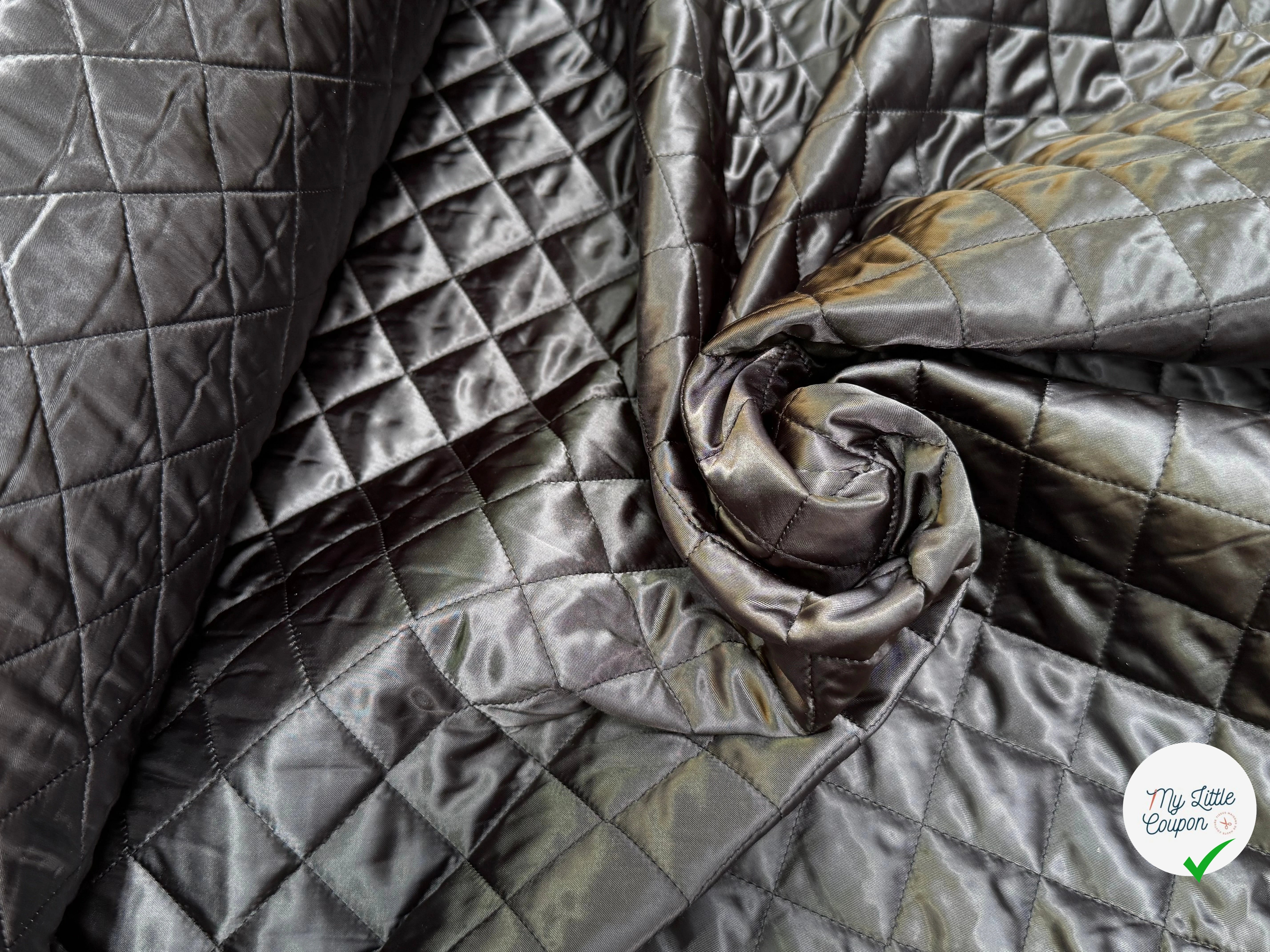 TISSU MATELASSÉ DOUBLE FACE DOUX NOIR - My Little Coupon
