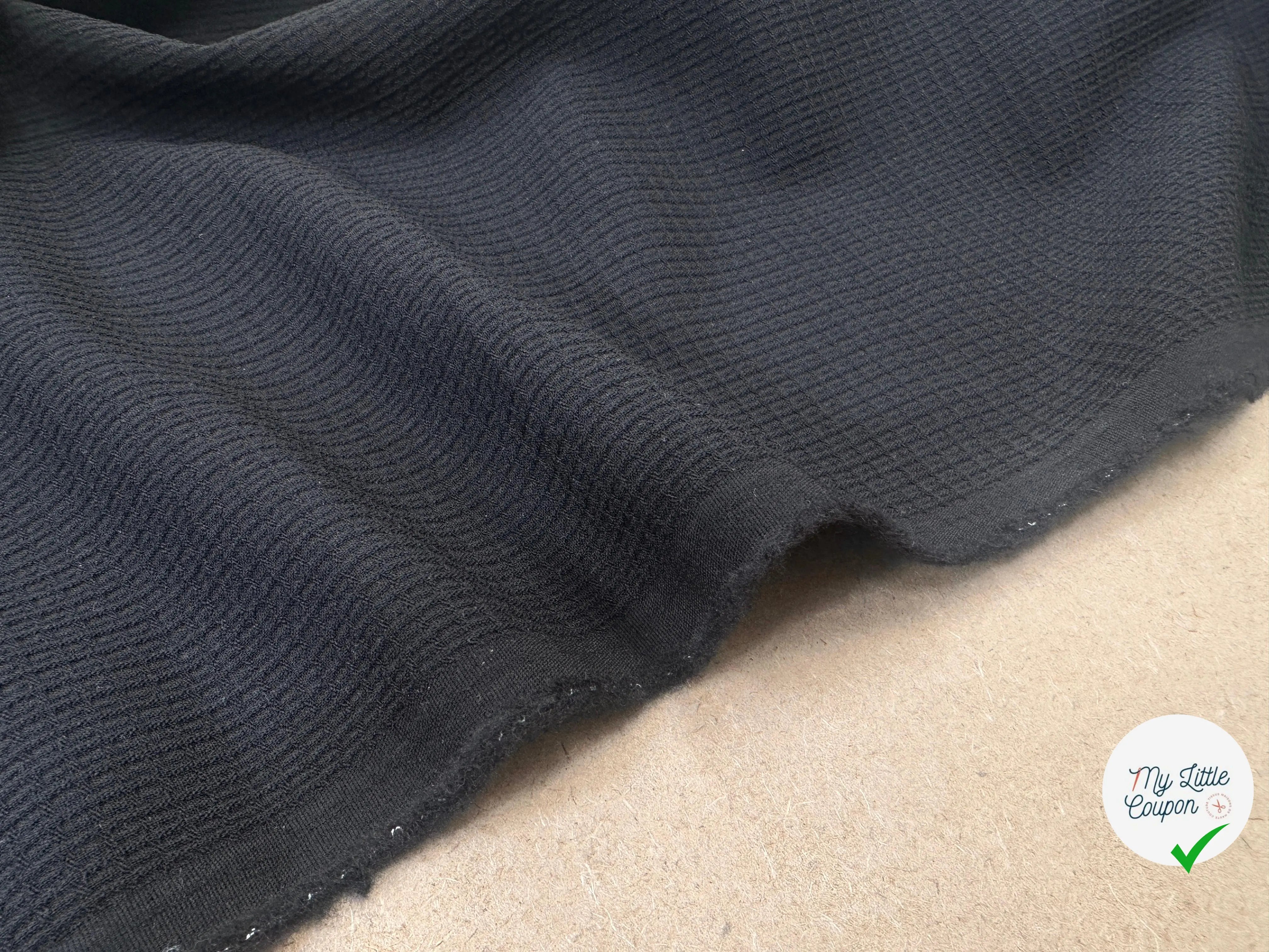 TISSU NID D'ABEILLE STRETCH 97% LAINE - My Little Coupon