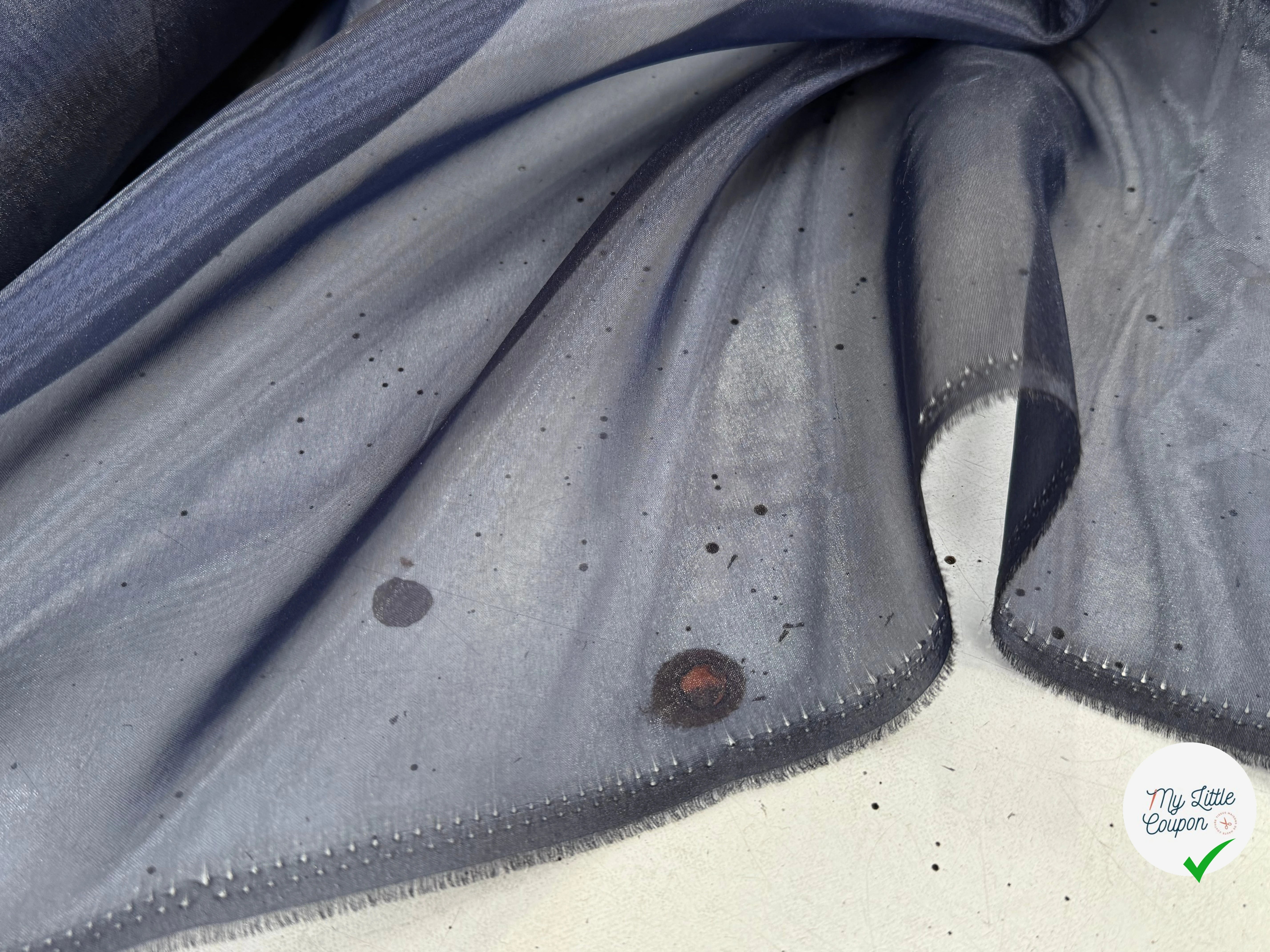 TISSU ORGANZA BLEU MARRINE - My Little Coupon