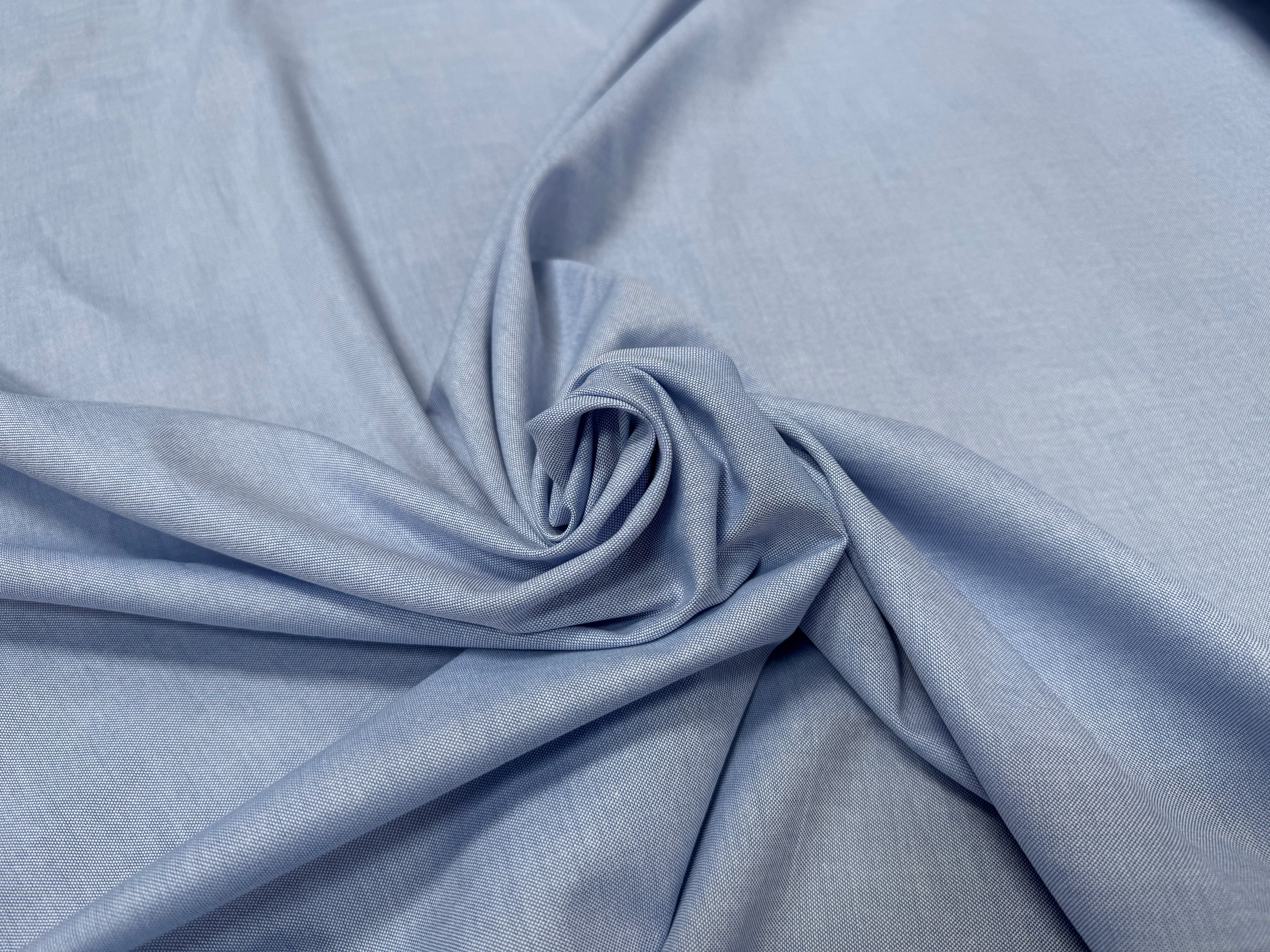 TISSU OXFORD DE COTON BLEU CIEL ET BLANC - My Little Coupon