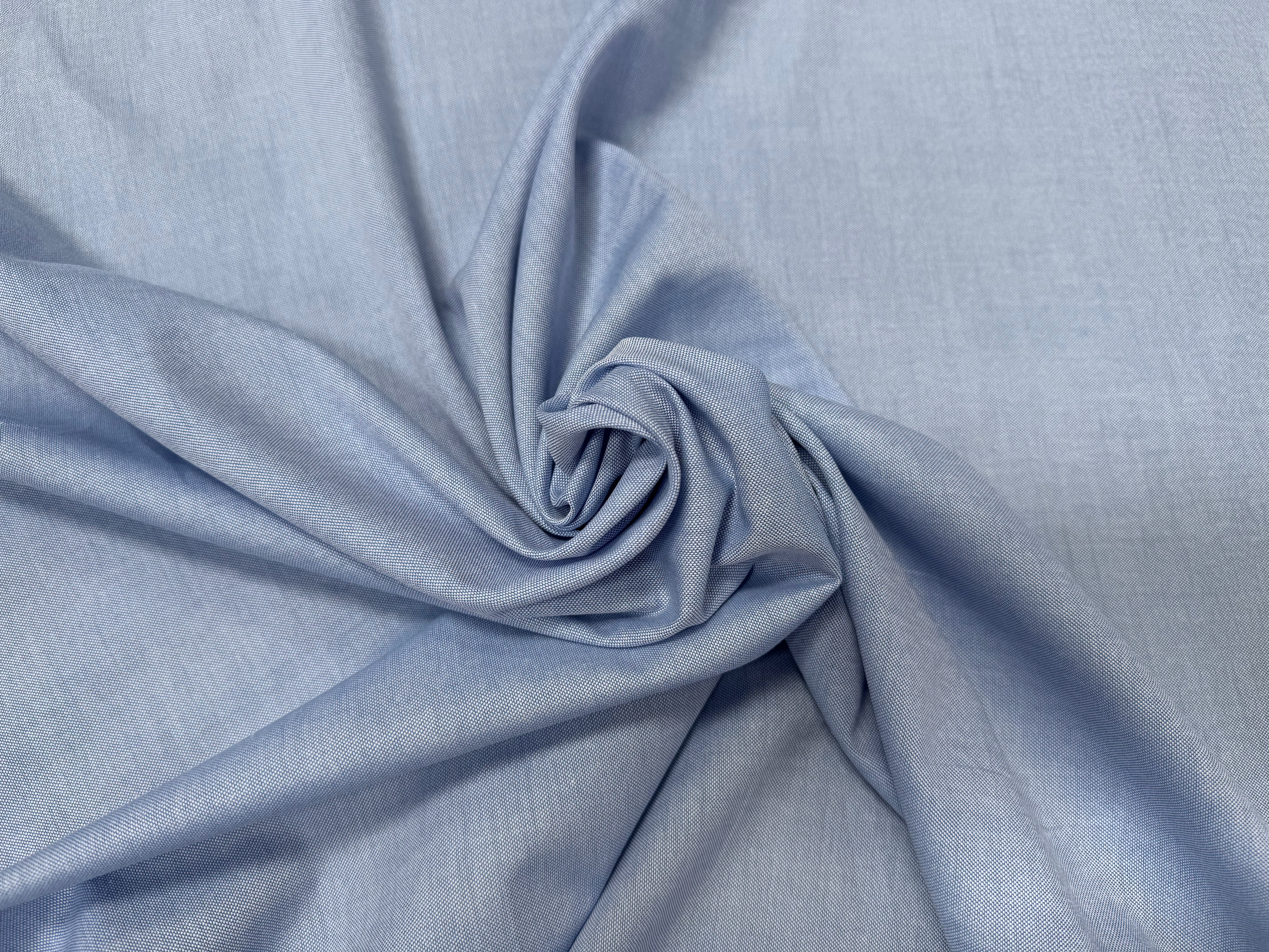 TISSU OXFORD DE COTON BLEU CIEL ET BLANC - My Little Coupon