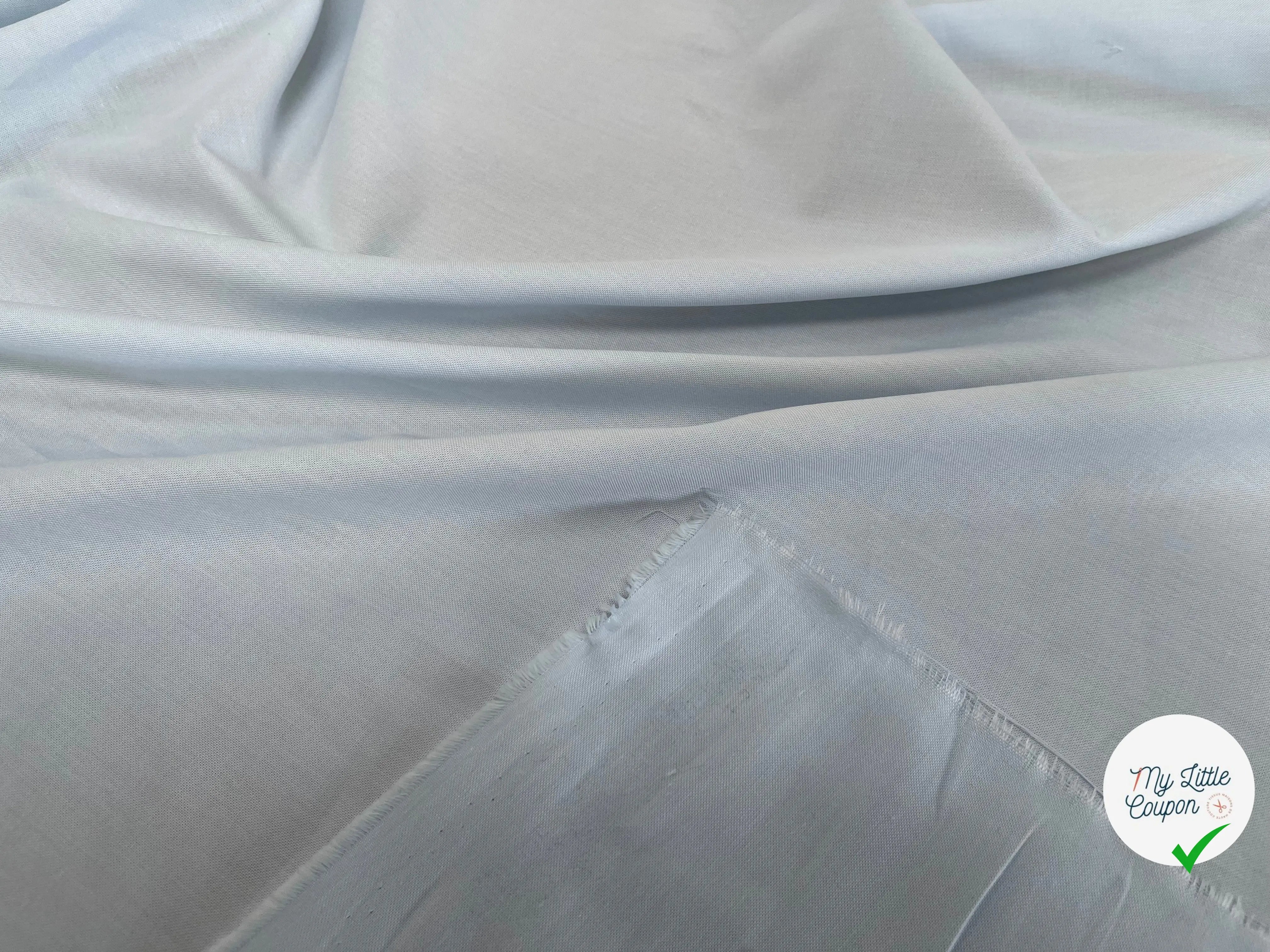 TISSU OXFORD UNI BLEU CIEL - My Little Coupon