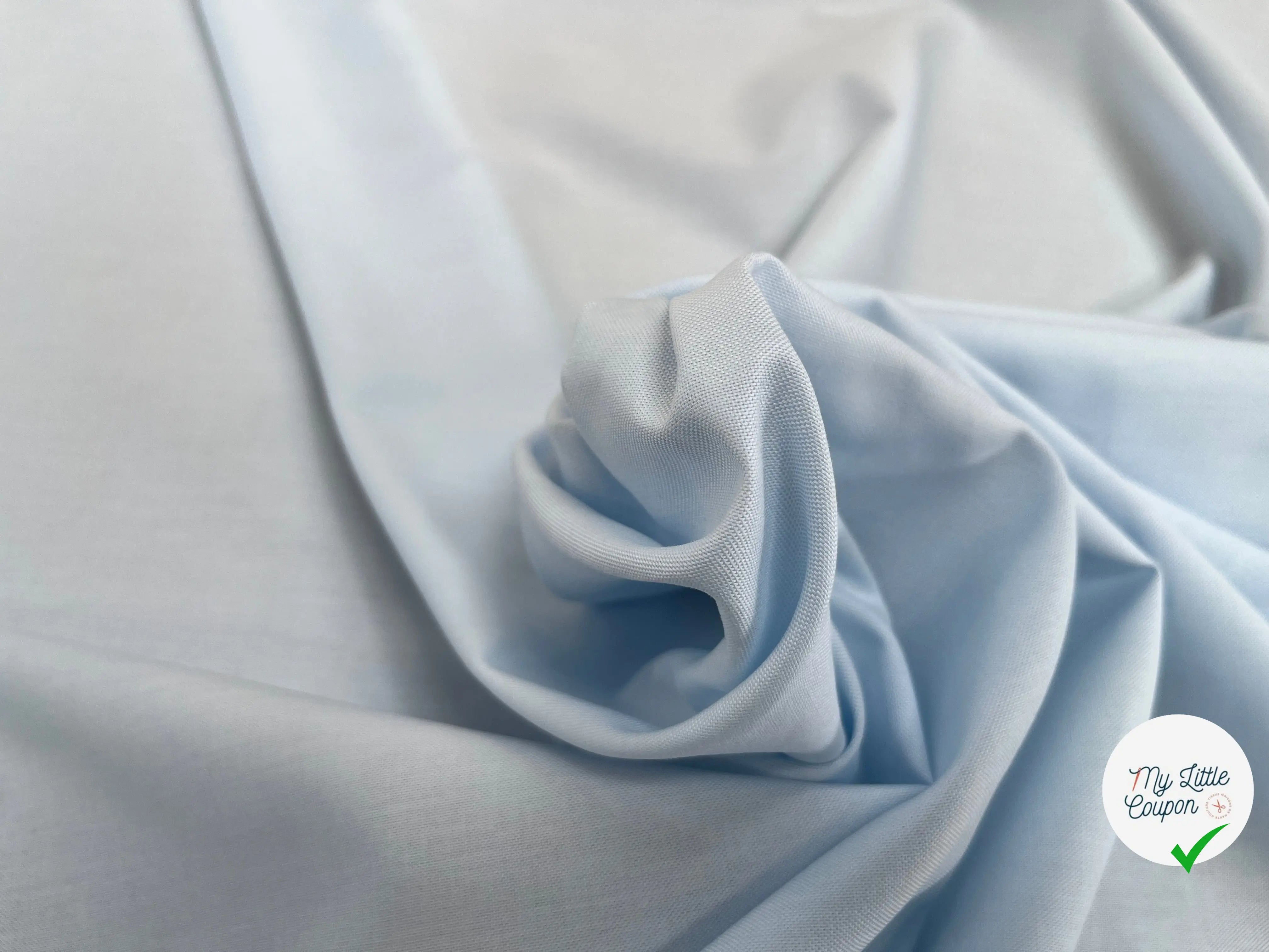 TISSU OXFORD UNI BLEU CIEL - My Little Coupon