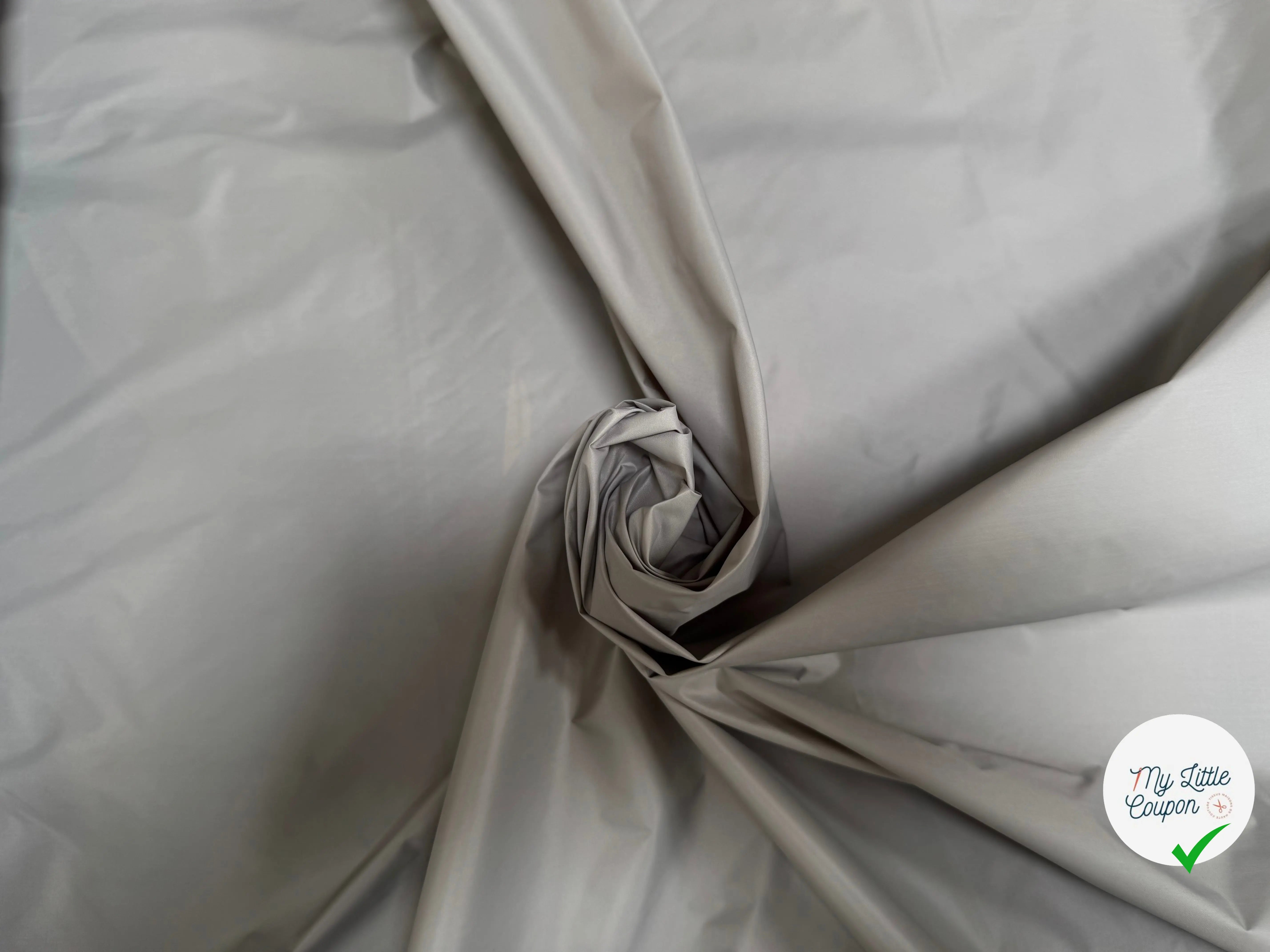 TISSU PARKAS KAKI GRIS UNI - My Little Coupon