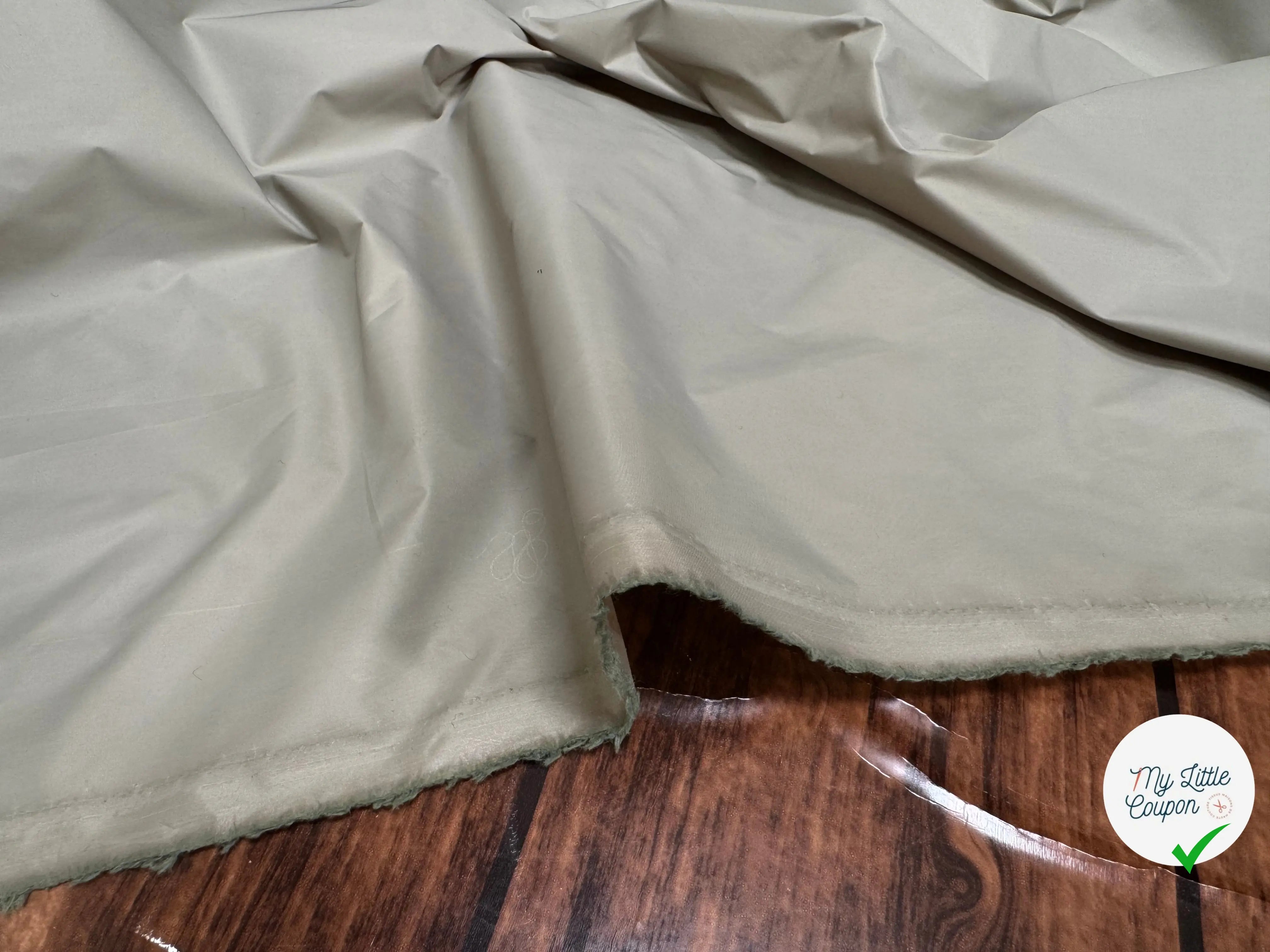 TISSU PARKAS KAKI GRIS UNI - My Little Coupon