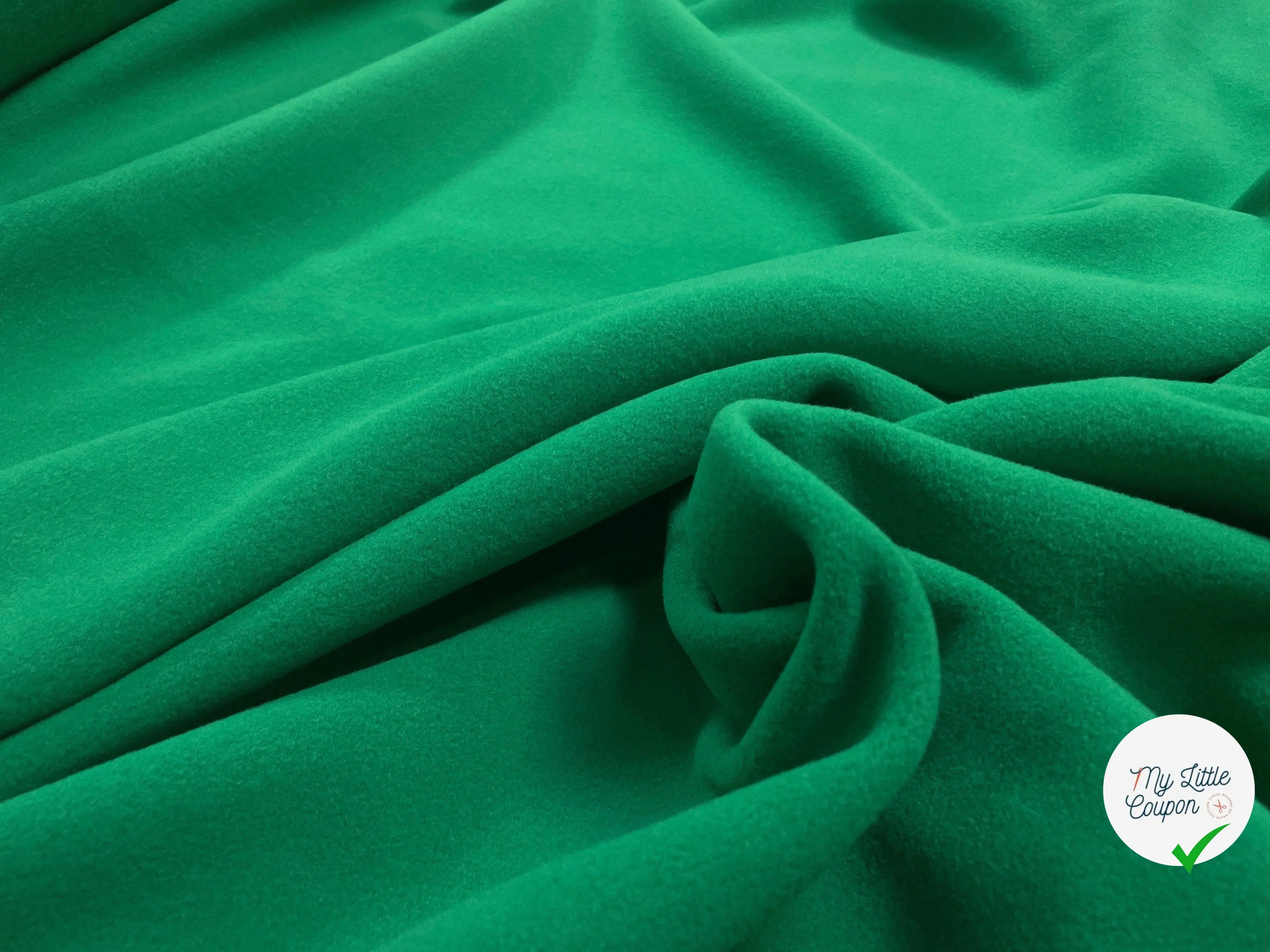 TISSU POLAIRE TOUT DOUX VERT GAZON - My Little Coupon - tissu - coudre