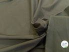TISSU POLYCOTON LÉGÈREMENT STRIÉ STRETCH KAKI BELLE TENUE - My Little Coupon