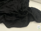 TISSU PONGÉ SOIE REBRODÉ FROUFROU NOIR PROFOND - coupon de tissu de 3 mètres - My Little Coupon - tissu - coudre