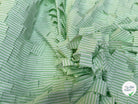 TISSU RAYURES FILS COUPÉS VERT VENITIAN TRÈS TRAVAILLÉ - My Little Coupon