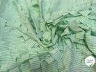 TISSU RAYURES FILS COUPÉS VERT VENITIAN TRÈS TRAVAILLÉ - My Little Coupon