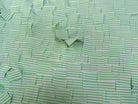 TISSU RAYURES FILS COUPÉS VERT VENITIAN TRÈS TRAVAILLÉ - My Little Coupon