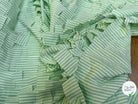 TISSU RAYURES FILS COUPÉS VERT VENITIAN TRÈS TRAVAILLÉ - My Little Coupon