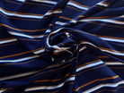 TISSU RAYURES SOBRE BLEU ET JAUNE - My Little Coupon