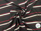 TISSU RAYURES SOBRE ROUGE ET NOIR - My Little Coupon