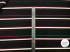 TISSU RAYURES SOBRE ROUGE ET NOIR - My Little Coupon