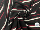 TISSU RAYURES SOBRE ROUGE ET NOIR - My Little Coupon