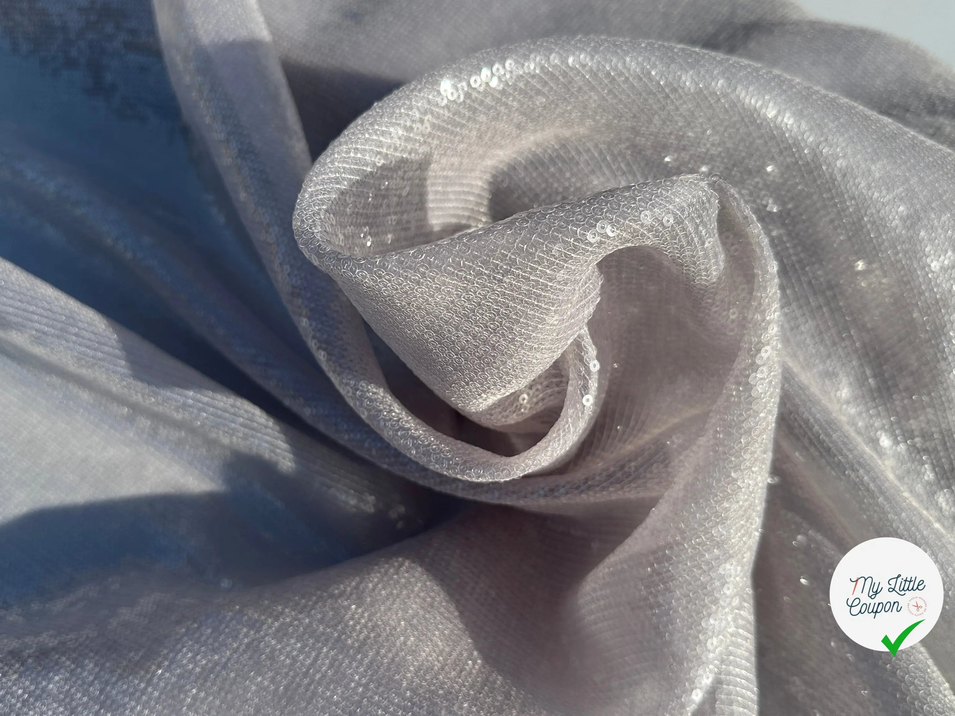 TISSU SEQUIN HAUTE COUTURE HUITRE MSO