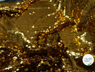 TISSU SEQUIN PAILLETTES SUR TULLE GOLD - My Little Coupon