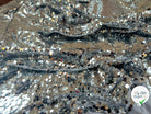TISSU SEQUIN PAILLETTES SUR TULLE SILVER - My Little Coupon