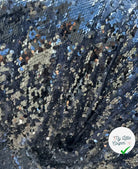 TISSU SEQUIN PAILLETTES SUR TULLE SILVER - My Little Coupon