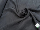 TISSU SERGÉ COTON ASPECT PEACHSKIN DOUX NOIR ANTHRACITE - My Little Coupon