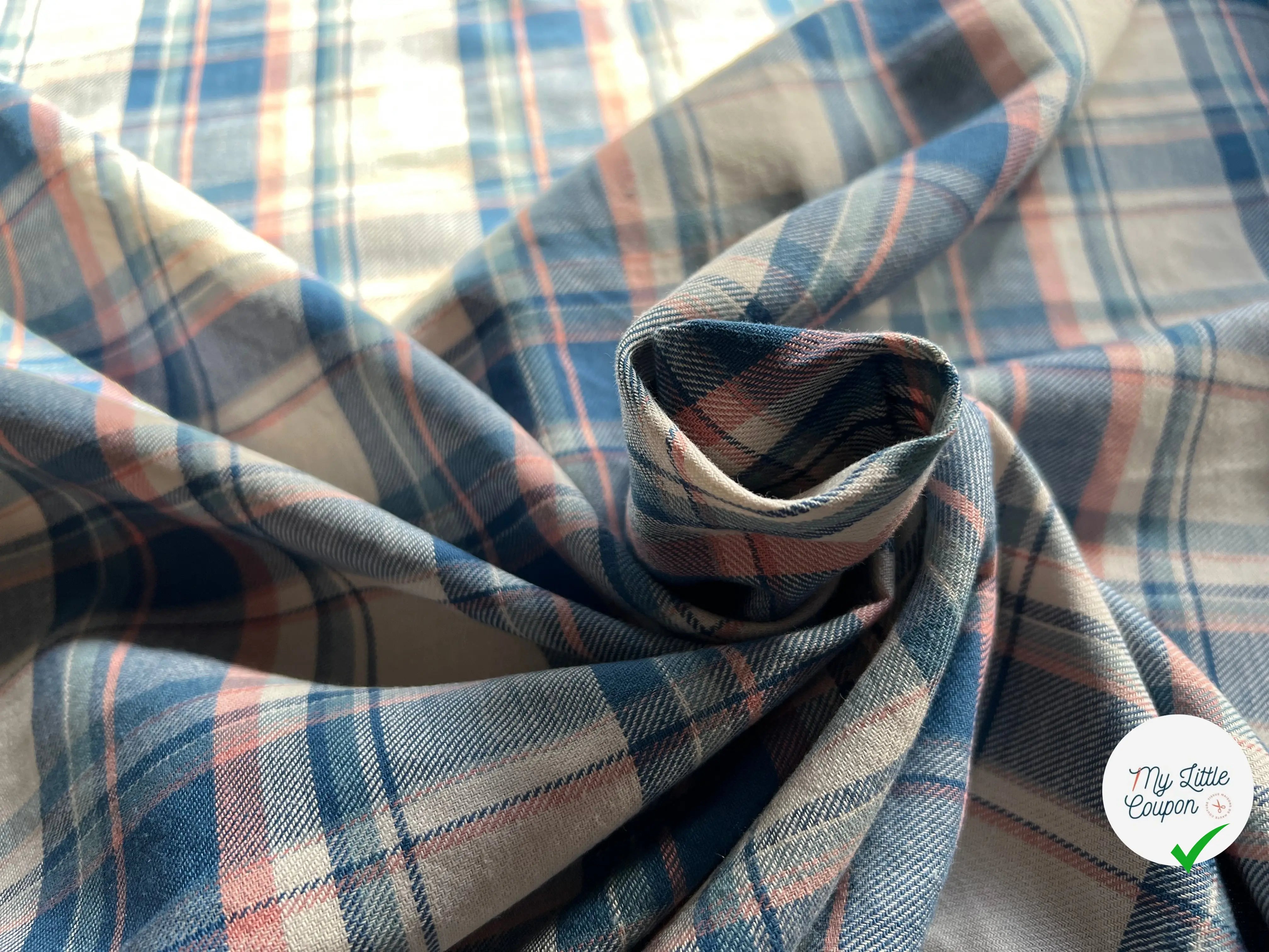 TISSU SERGÉ COTON CHEMISE ÉPAISSE CANADIAN STYLE - My Little Coupon