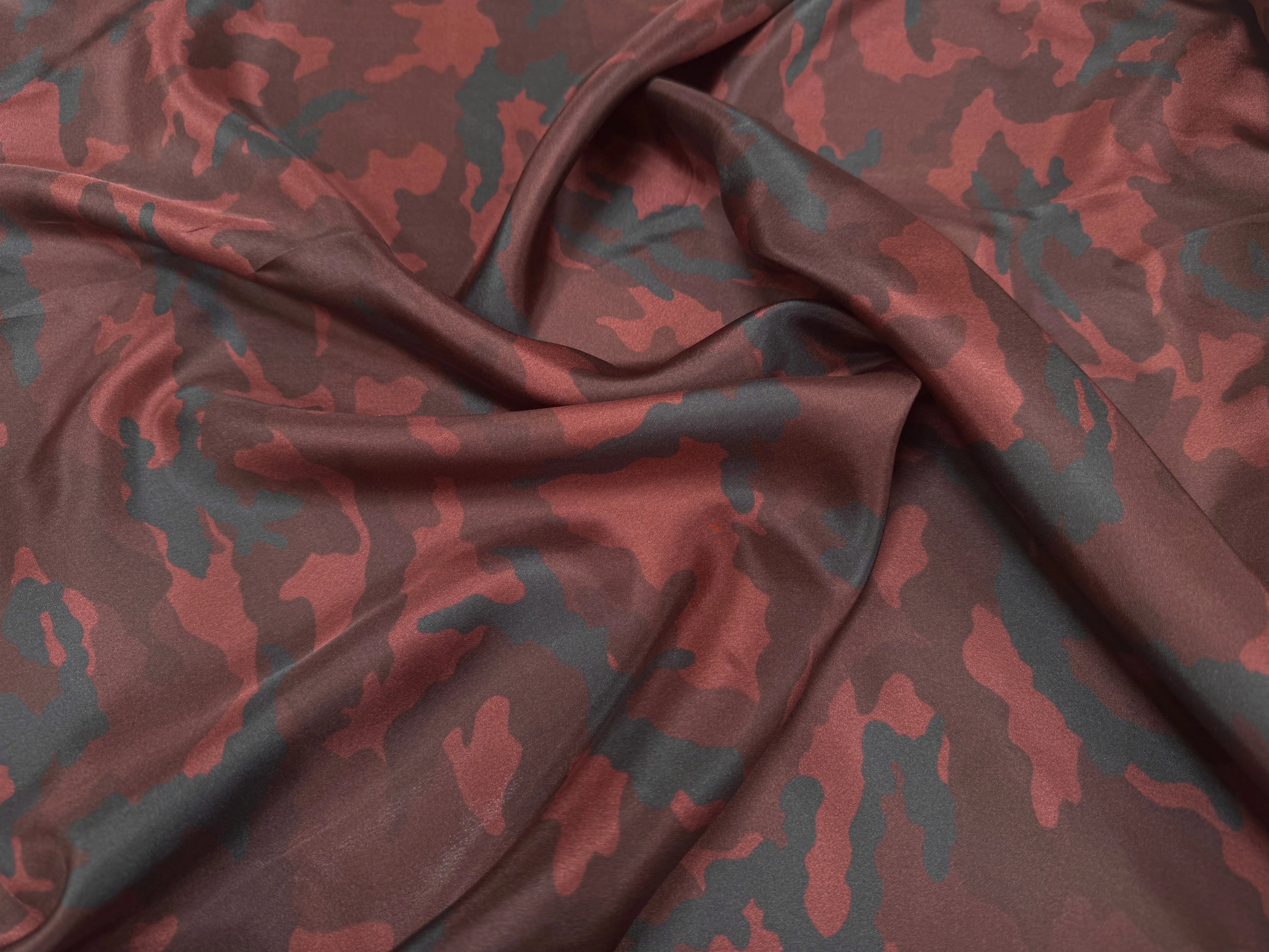 TISSU SOIE HABOTAI WAR MOOD ROUGE - My Little Coupon