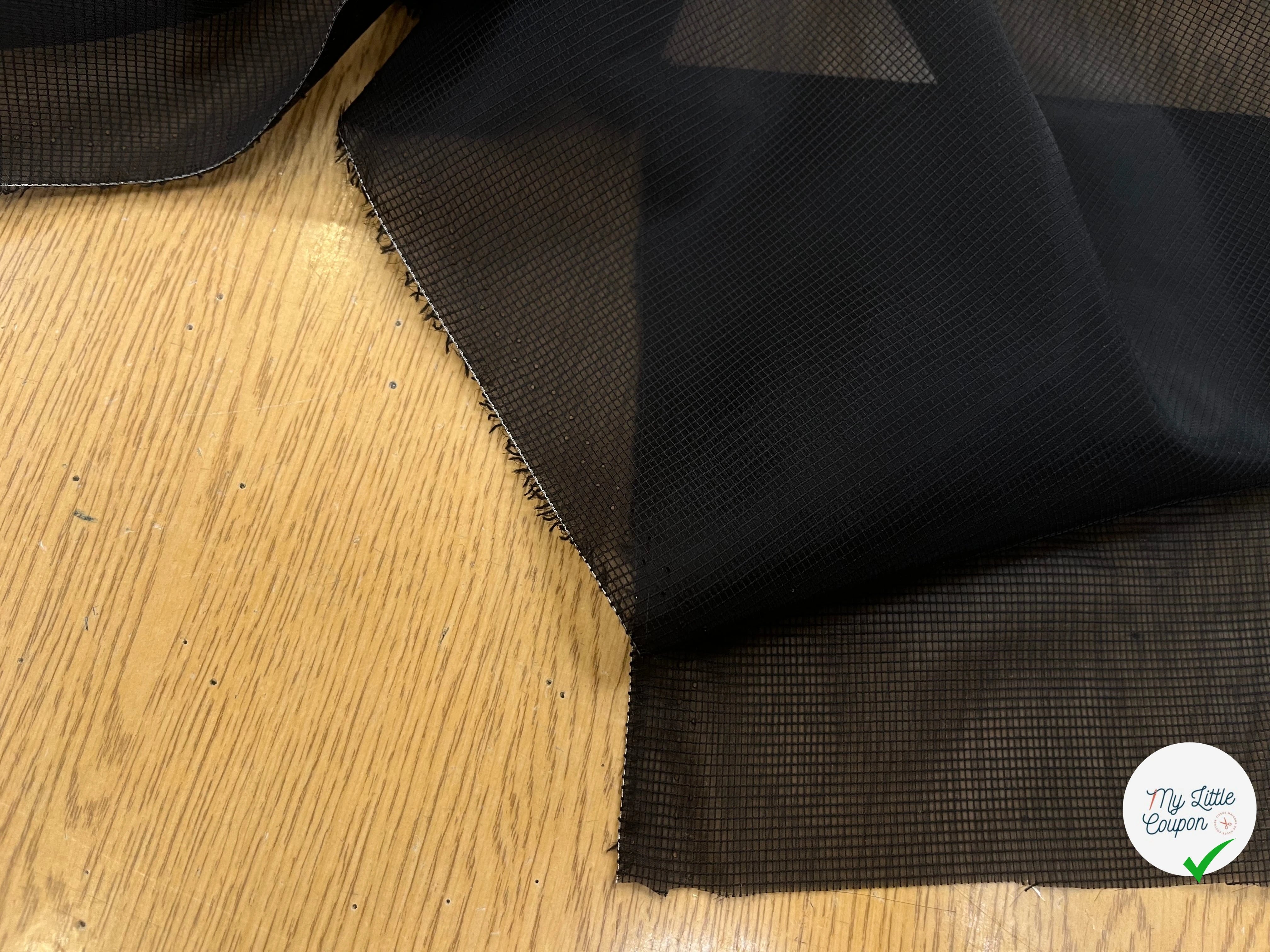 TISSU TECHNIQUE COUPE VENT NOIR - My Little Coupon