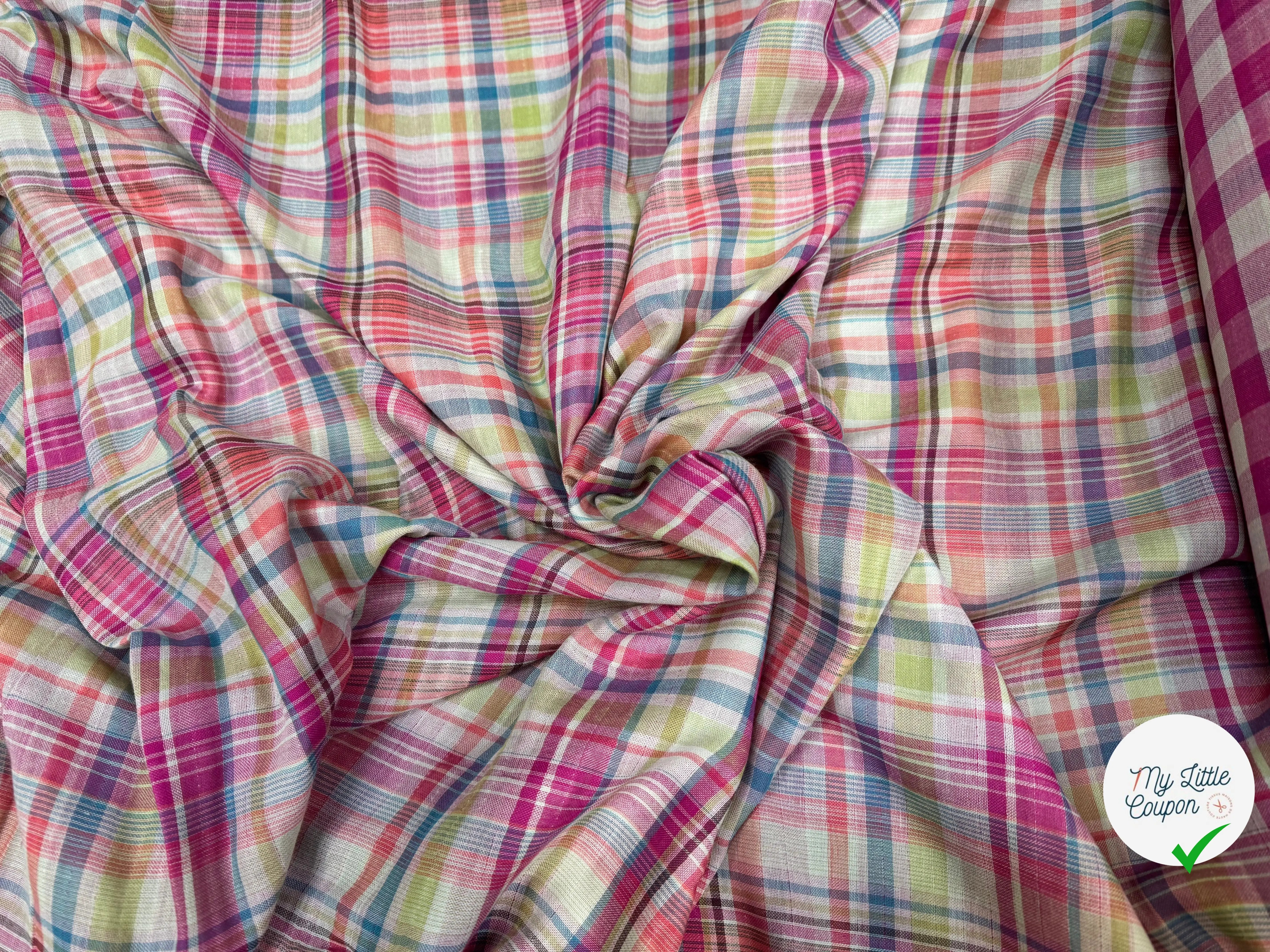 TISSU VICHY REVERSIBLE PRINCE DE GALLE - My Little Coupon