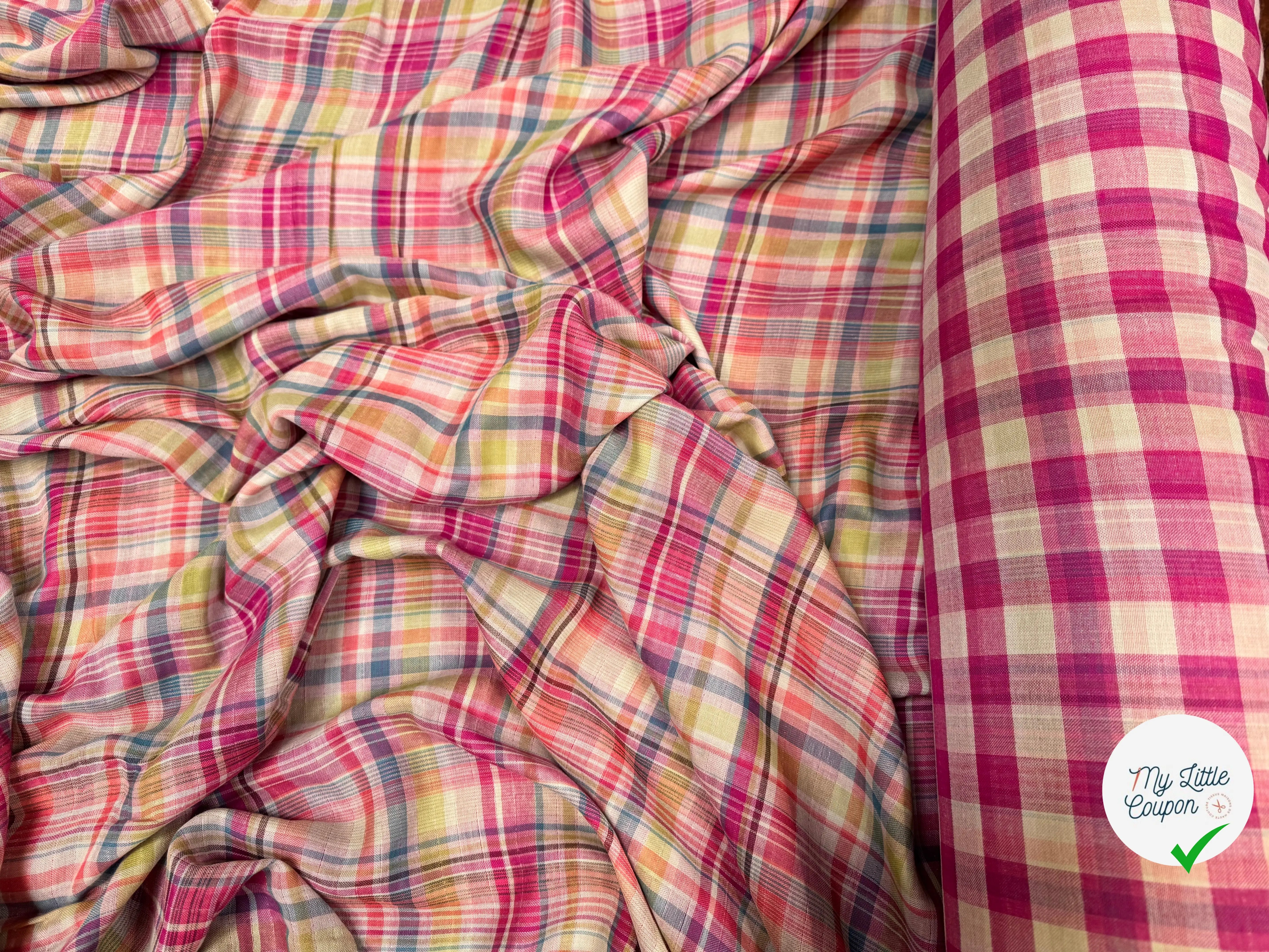 TISSU VICHY REVERSIBLE PRINCE DE GALLE - My Little Coupon