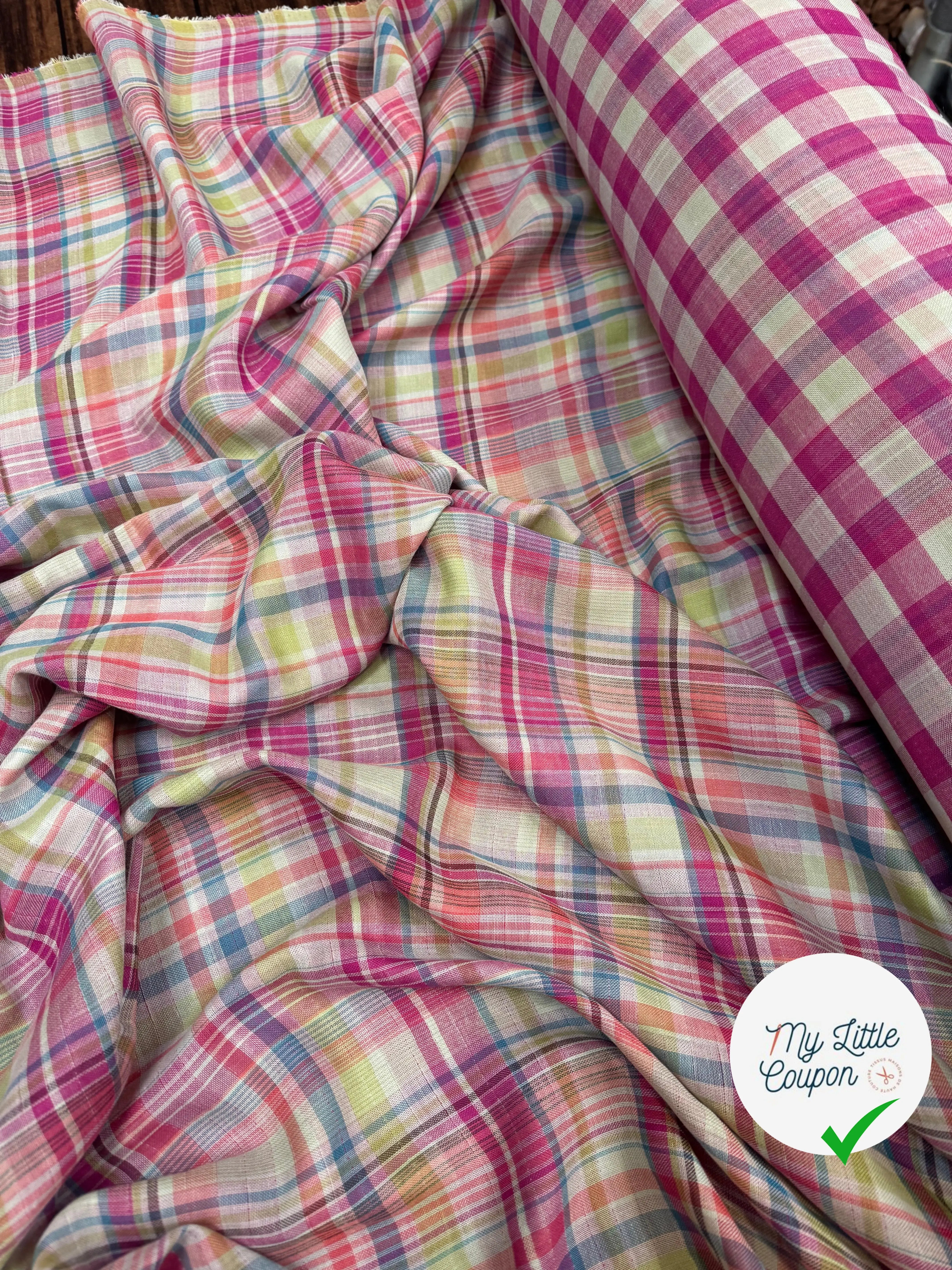 TISSU VICHY REVERSIBLE PRINCE DE GALLE - My Little Coupon