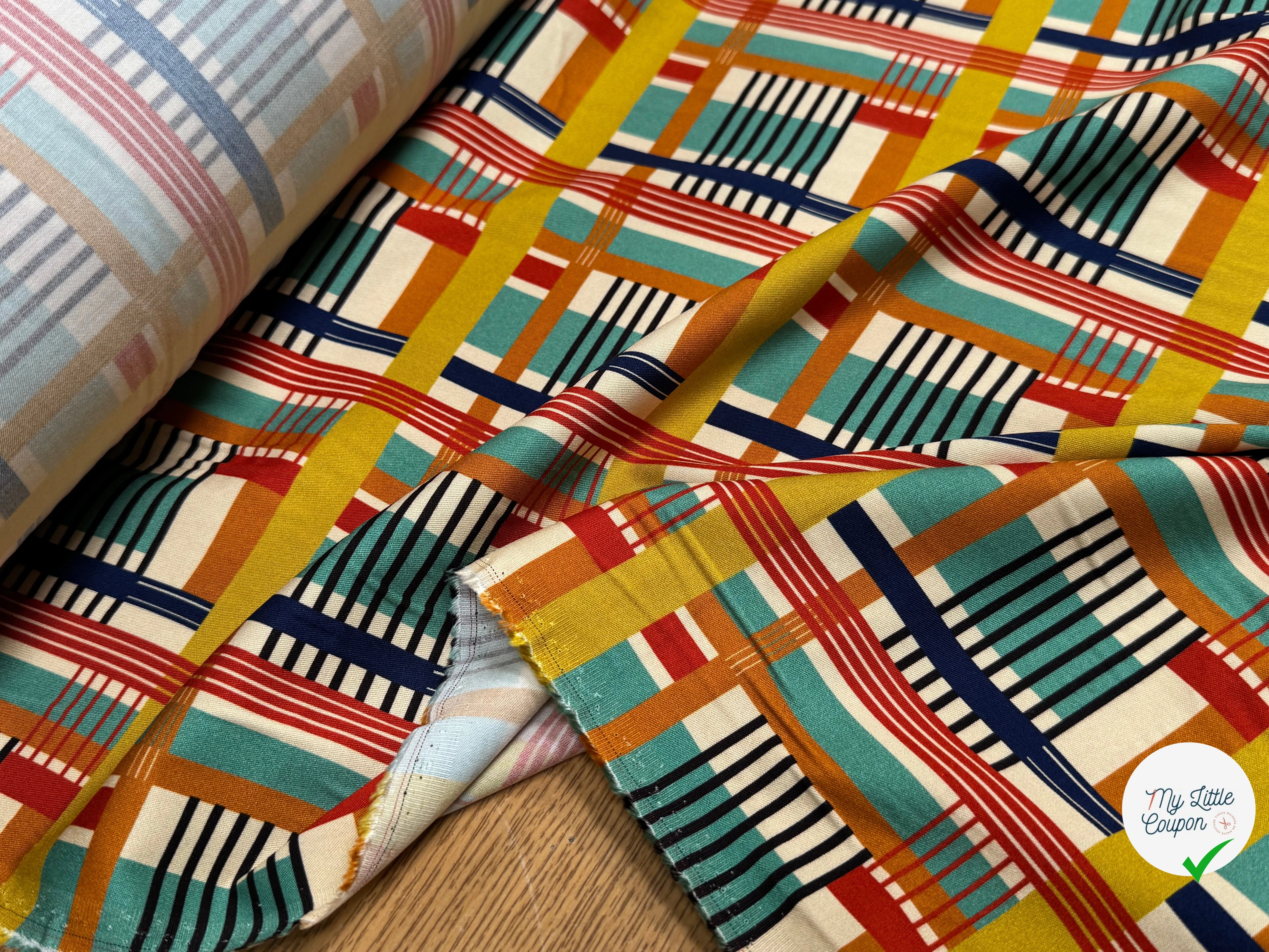TISSU VISCOSE ÉLASTHANNE IMPRIMÉ OSLO PUNGI TOPO OSLO - My Little Coupon