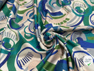 TISSU VOILE DE COTON IMPRIMÉ GRAPHIQUE VERT NINFEA MANEGE VERT - My Little Coupon