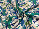 TISSU VOILE DE COTON IMPRIMÉ GRAPHIQUE VERT NINFEA MANEGE VERT - My Little Coupon