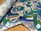 TISSU VOILE DE COTON IMPRIMÉ GRAPHIQUE VERT NINFEA MANEGE VERT - My Little Coupon