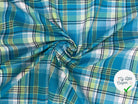 TISSUS MADRAS CARREAUX BLEU - My Little Coupon