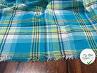 TISSUS MADRAS CARREAUX BLEU - My Little Coupon