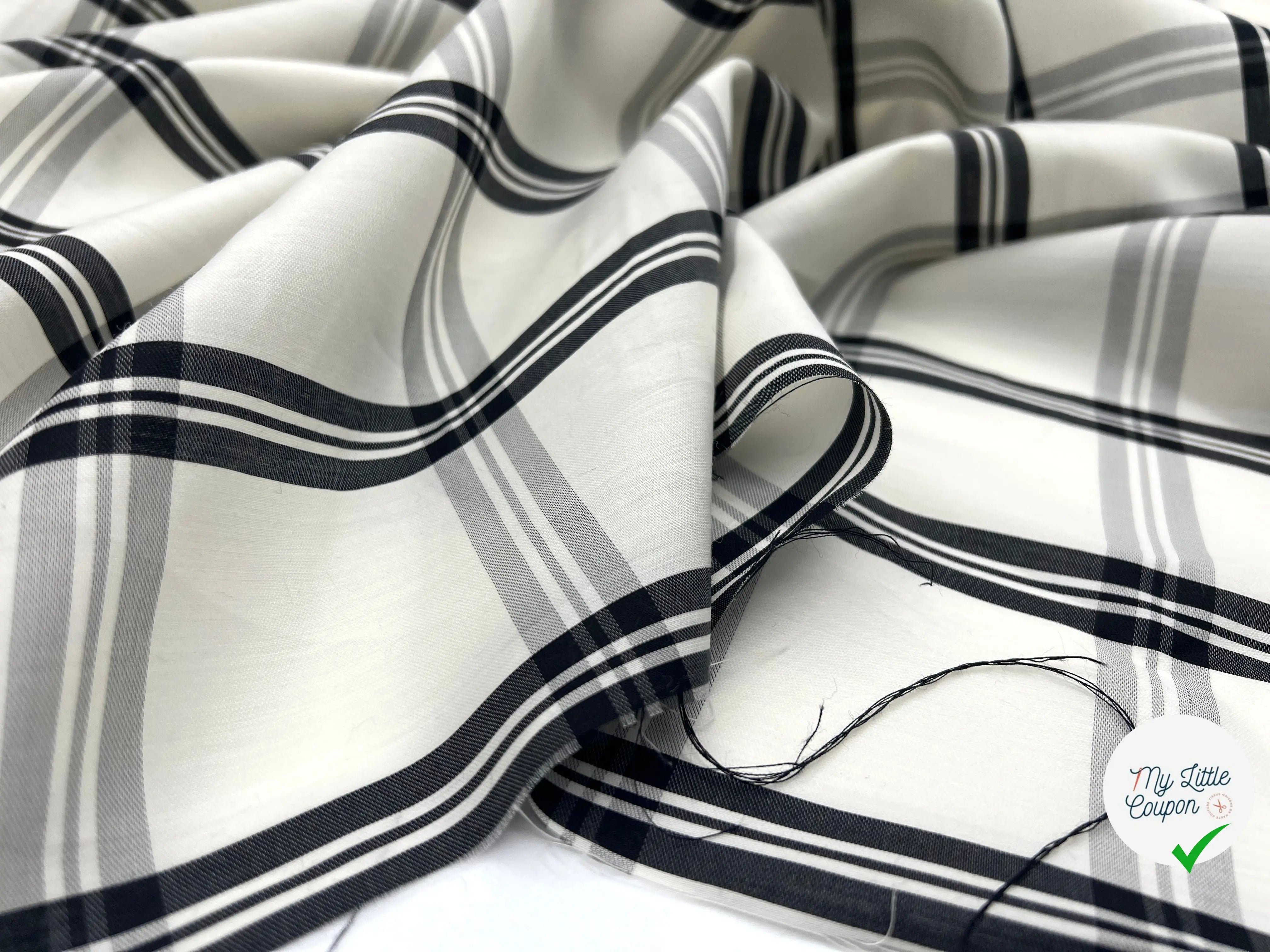 TOILE CARREAUX LAINE ET SOIE - My Little Coupon - tissu - coudre