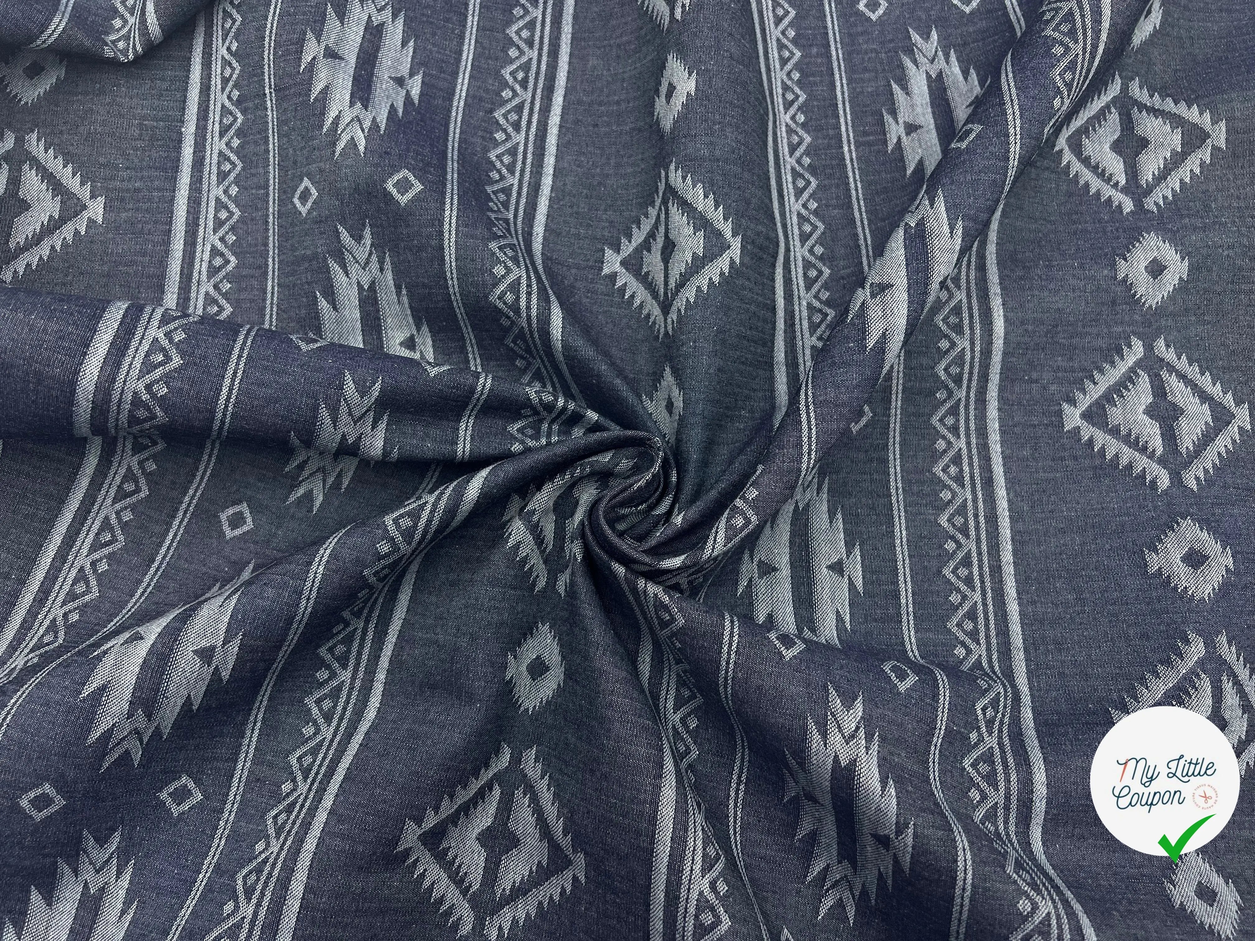 TOILE CHAMBRAY JACQUARD ETHNIQUE - My Little Coupon