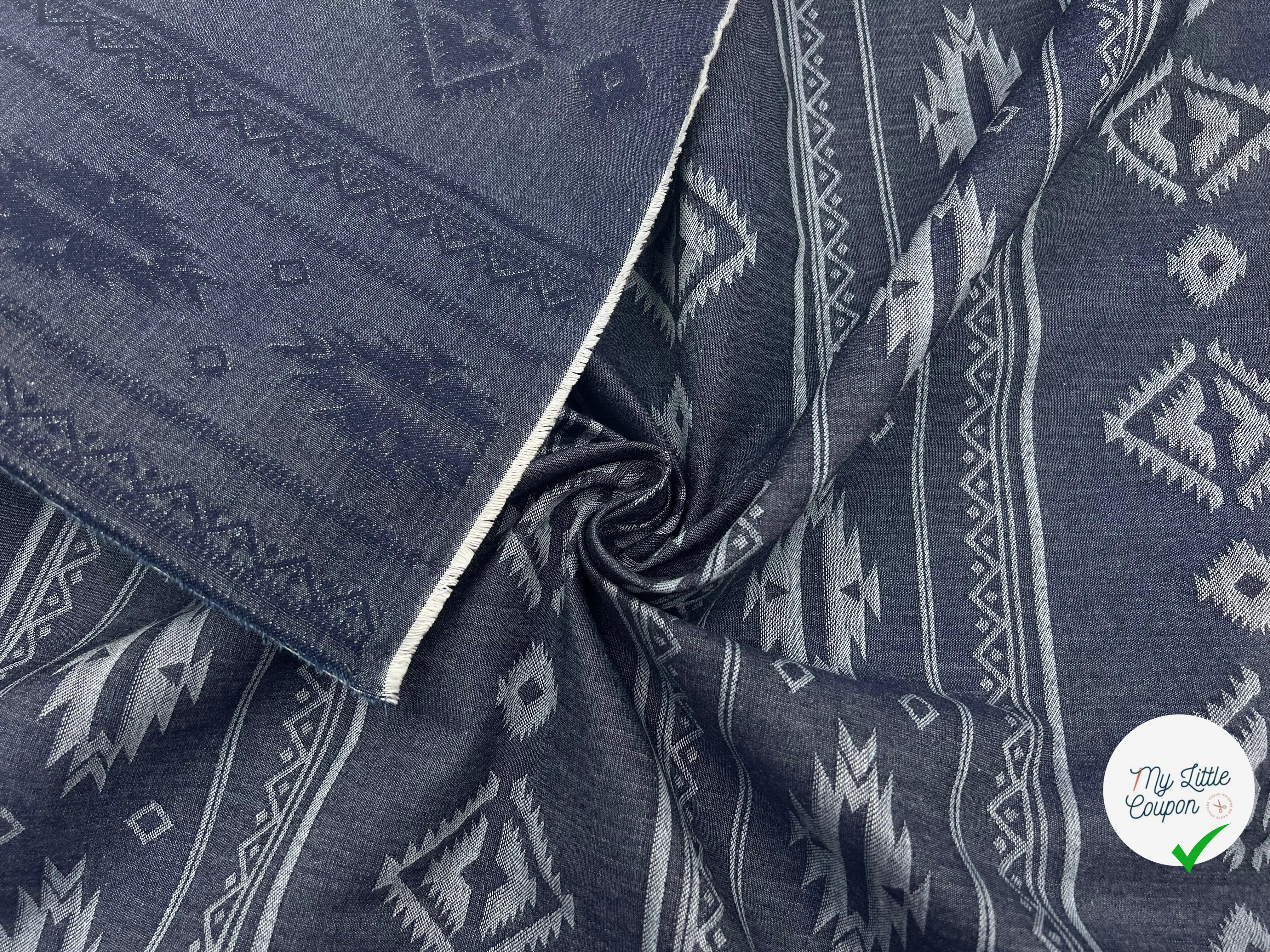 TOILE CHAMBRAY JACQUARD ETHNIQUE - My Little Coupon
