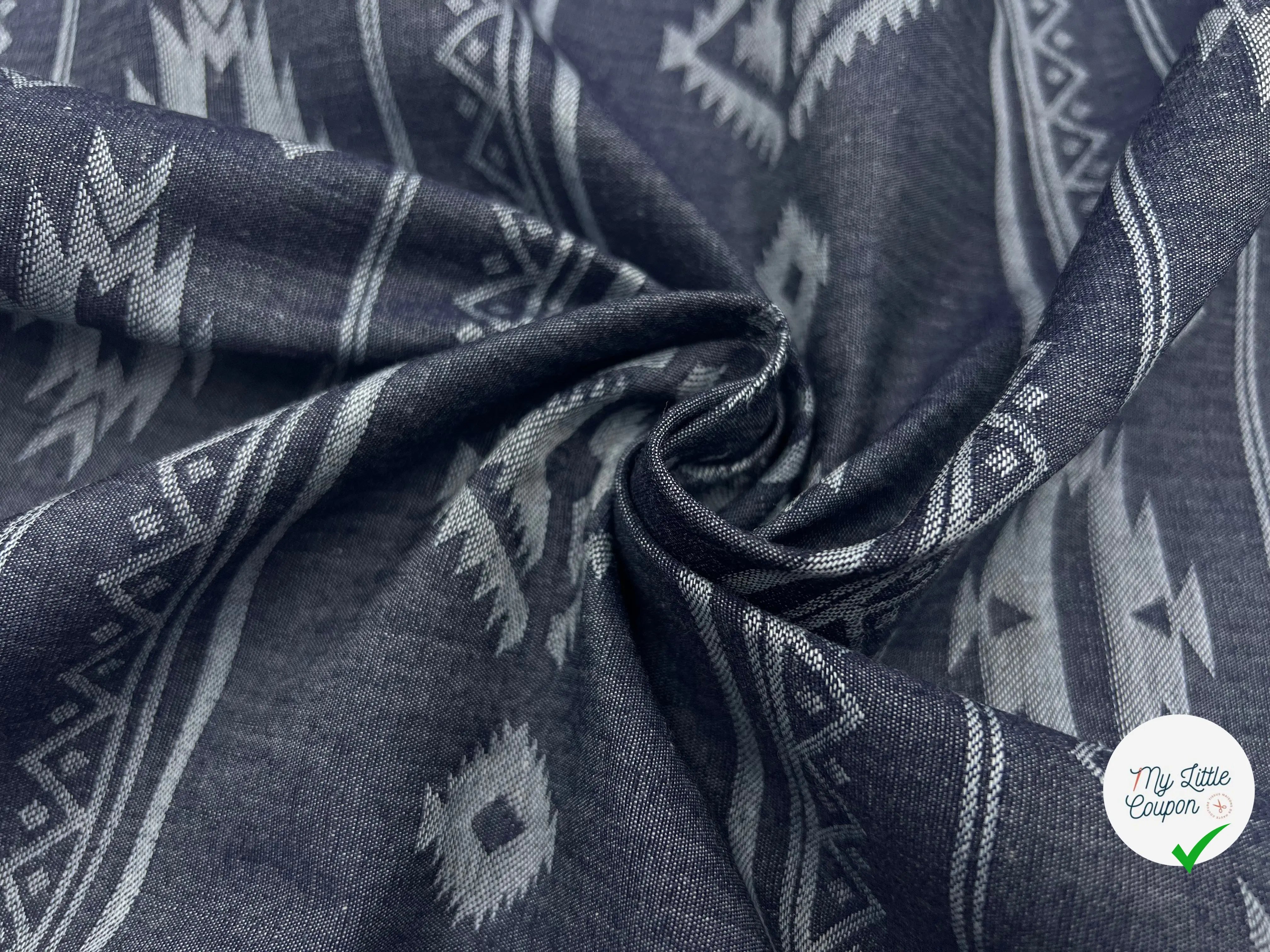 TOILE CHAMBRAY JACQUARD ETHNIQUE - My Little Coupon